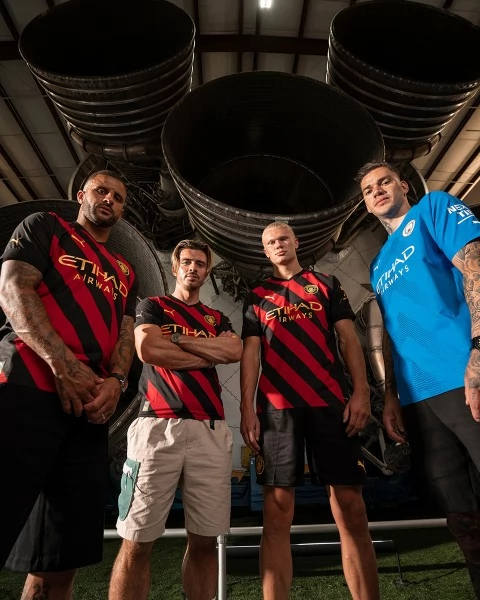 Maillot de Foot Manchester City Stones 5 Tenue Extérieur 2022/23